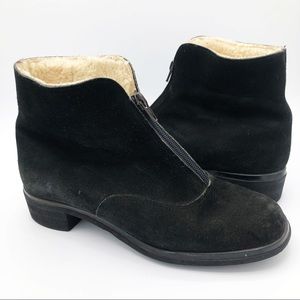 K SNOWMAID Vintage Shearling Sheepskin Waterproof Snow Winter Booties